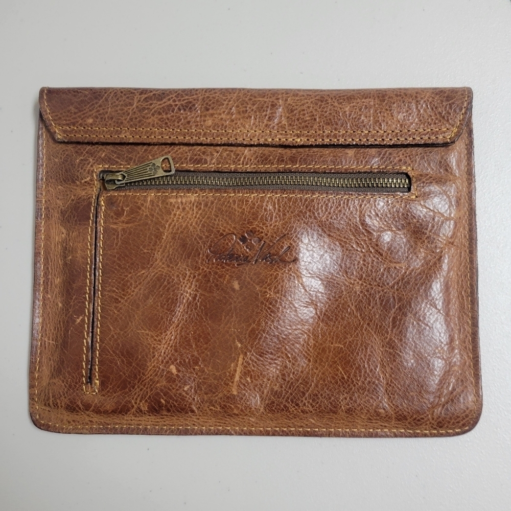 Patricia Nash Brown Leather Wallet Clutch. - Picture 3 of 14